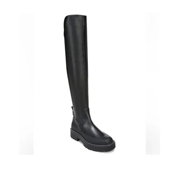 SAM EDELMAN LERUE LUG SOLE FAUX LEATHER HIGH SHAFT OVER KNEE BOOT 6.5, 7.5 NWOB - Picture 2 of 16